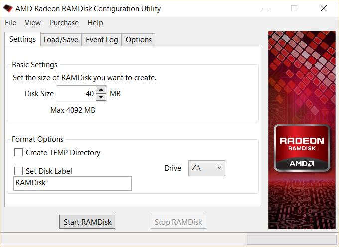 AMD Radeon RAM Disk