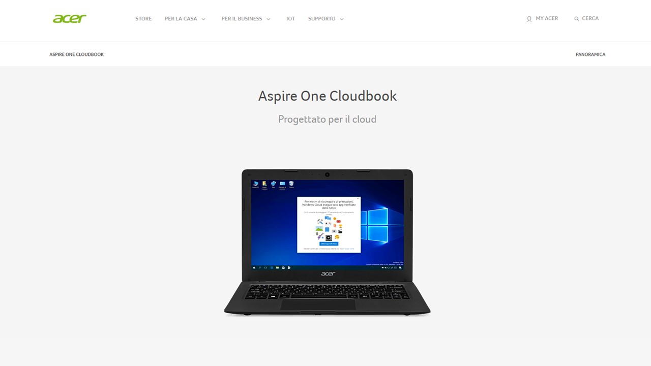 Acer Aspire One Cloudbook - Windows Cloud