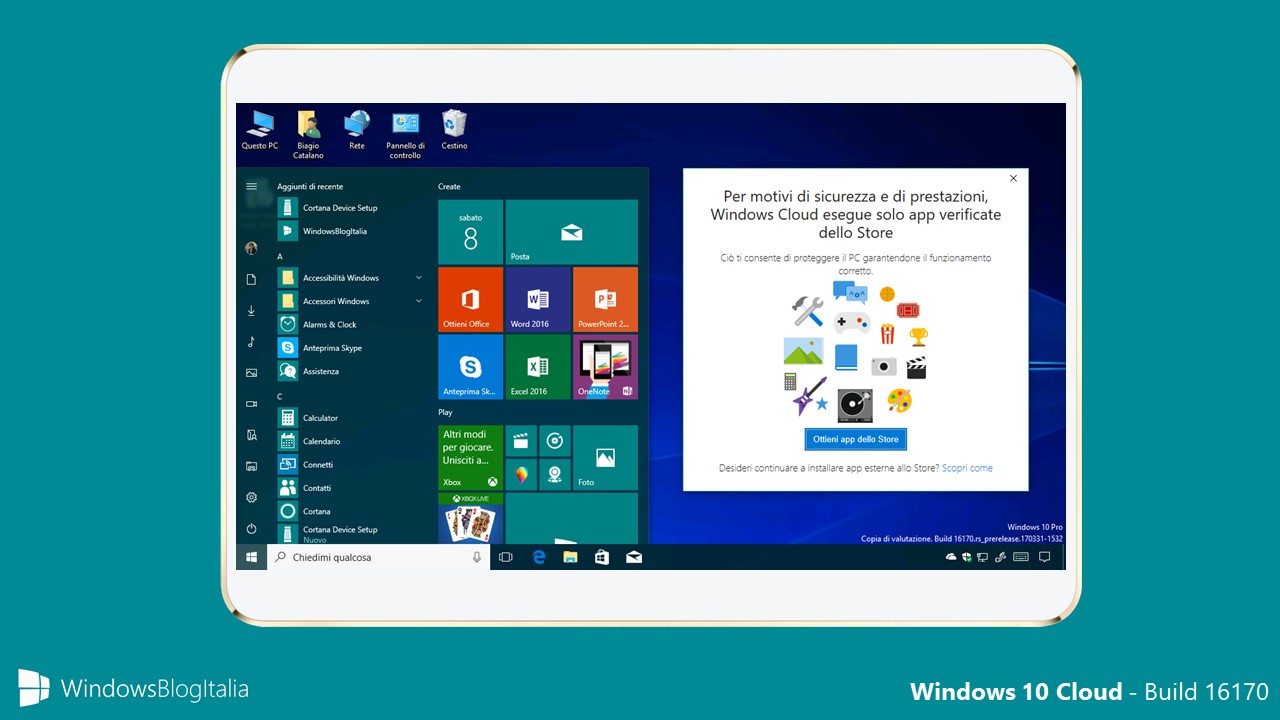 Windows 10 Cloud Build 16170