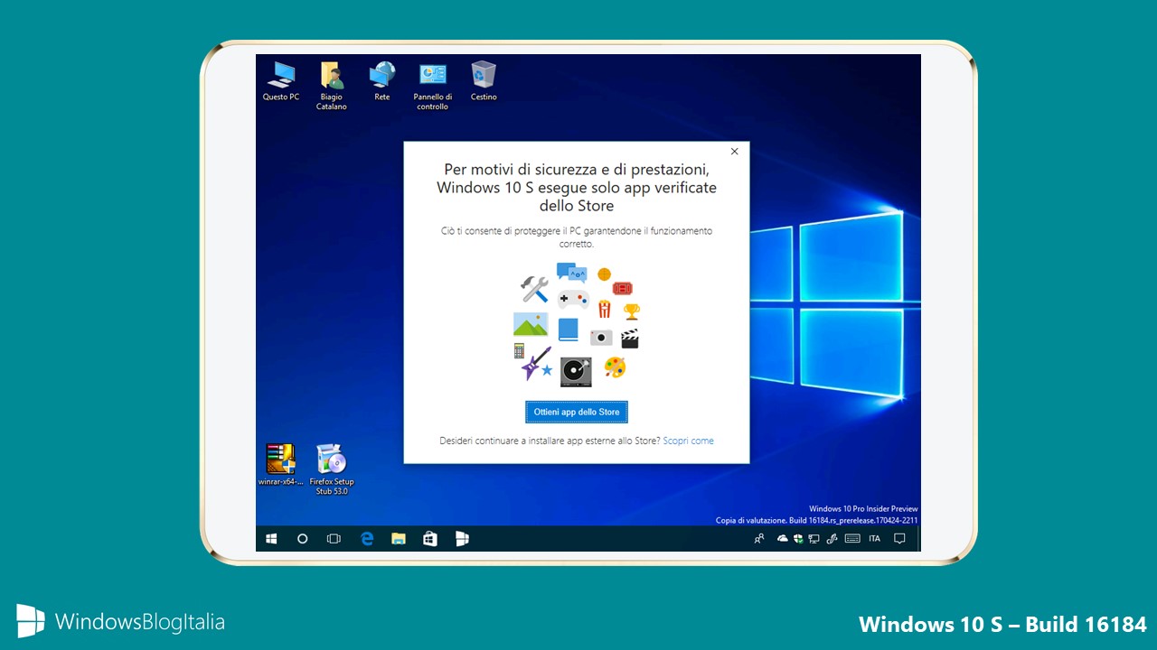 Windows 10 S Build 16184