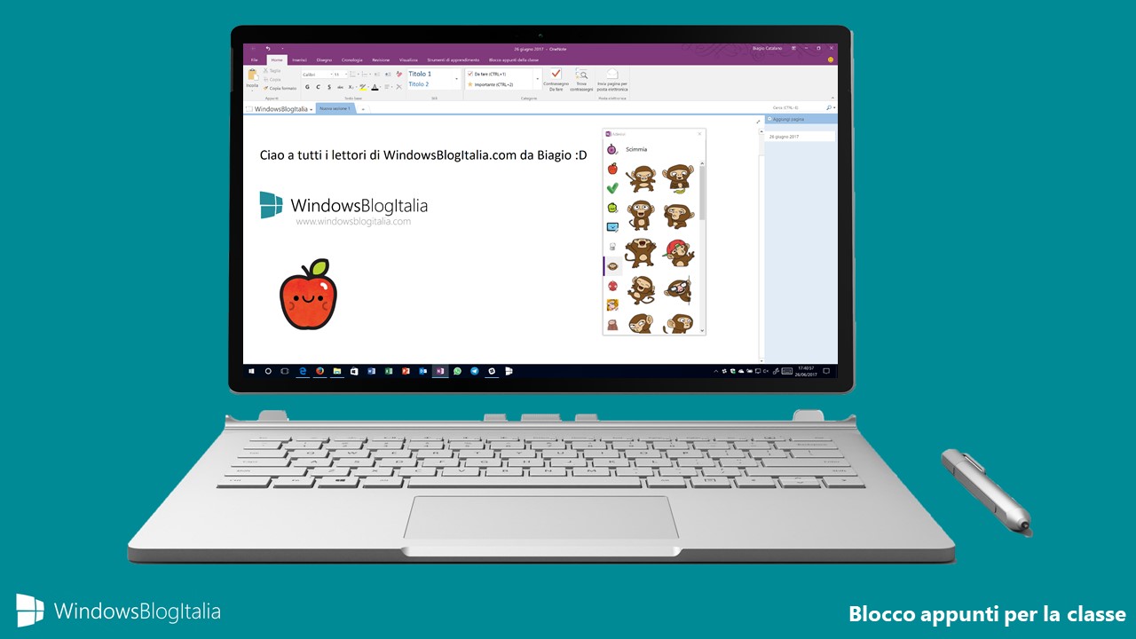 Blocco appunti per la classe di OneNote