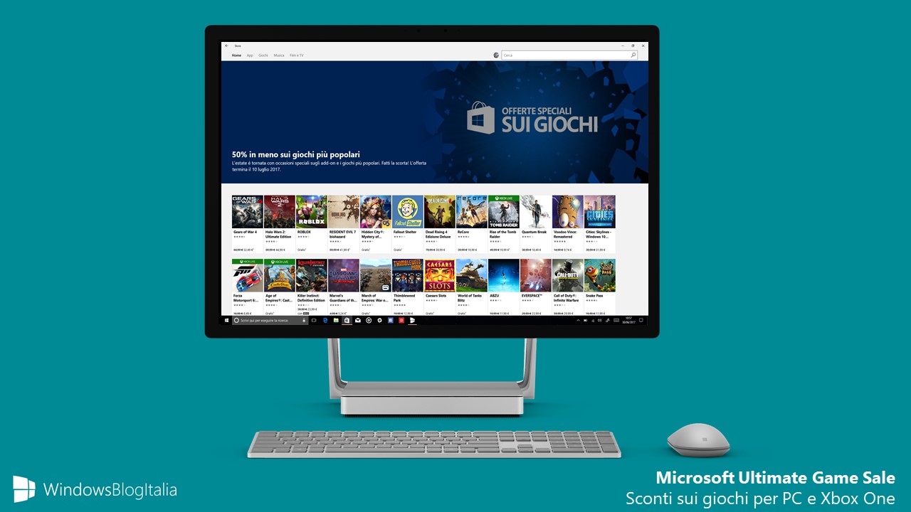 Microsoft Ultimate Game Sale sconti giochi PC Xbox One