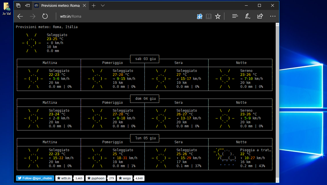 Meteo-PowerShell