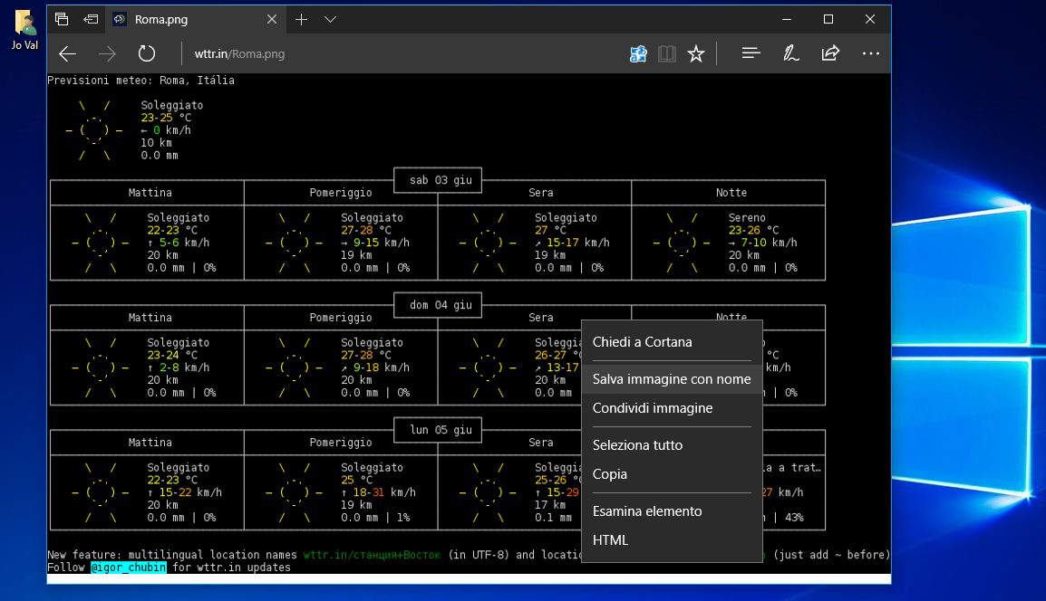 Meteo-PowerShell