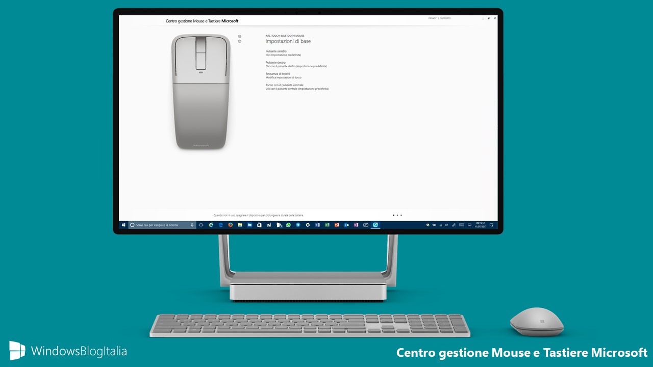 Centro gestione Mouse e Tastiere Microsoft