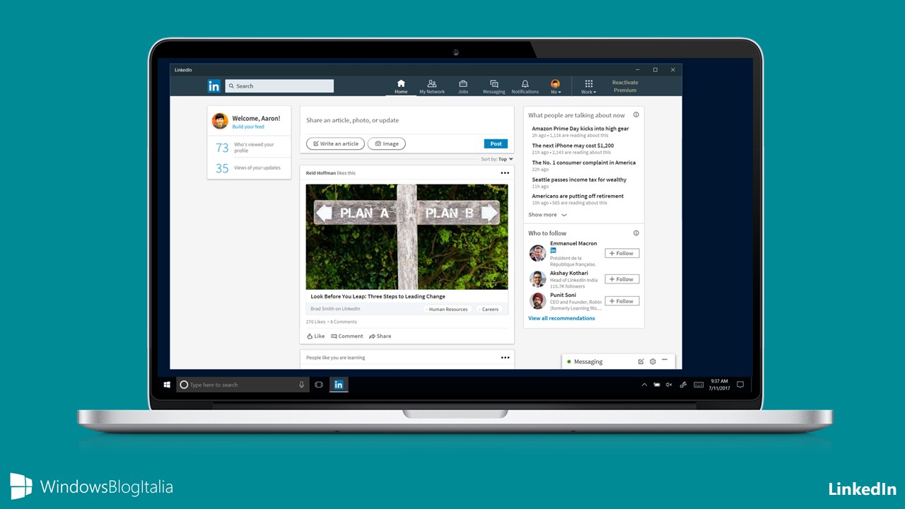 LinkedIn app Windows 10