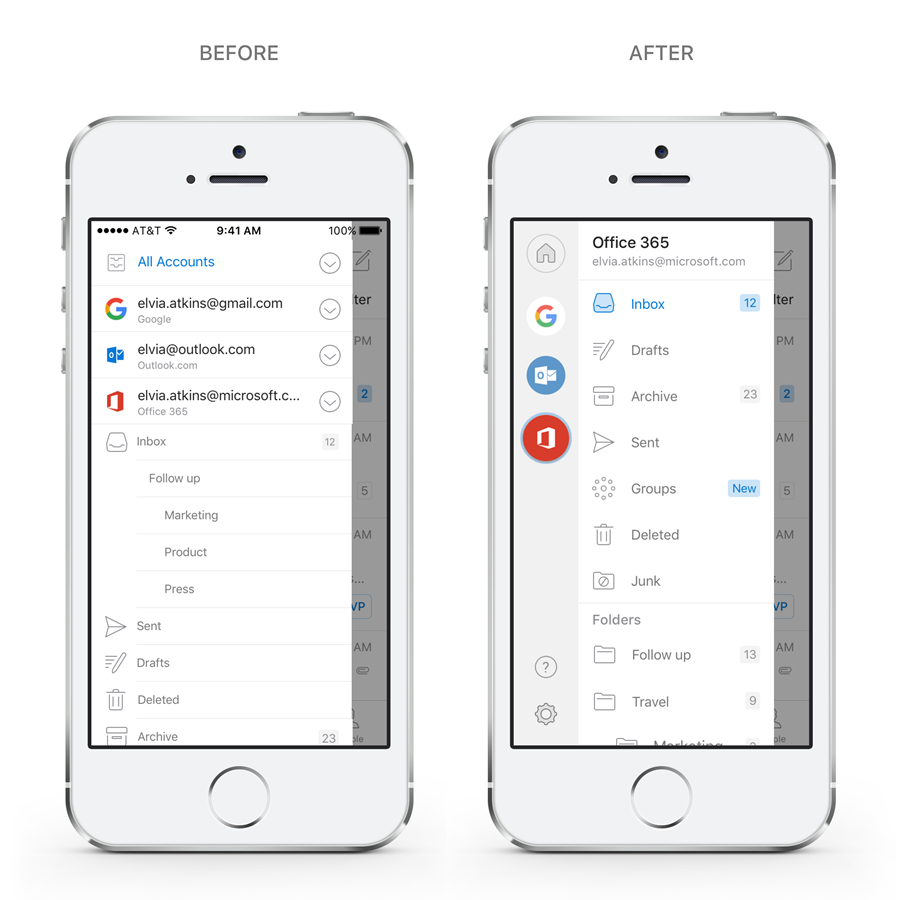 restyling grafico di Outlook