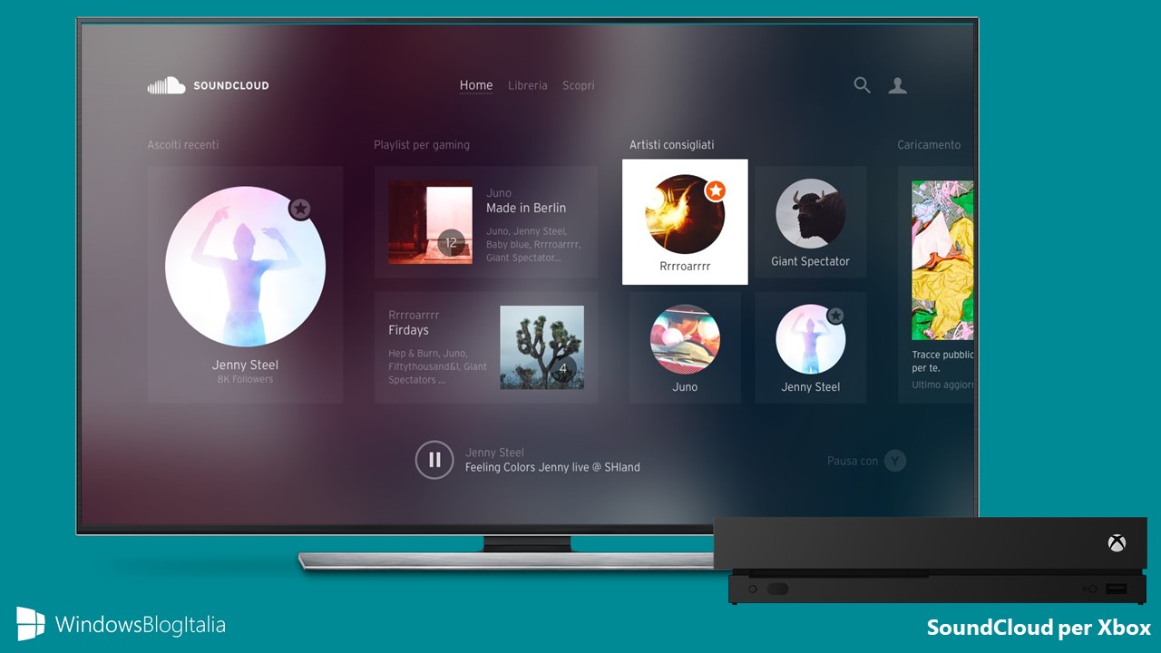 SoundCloud per Xbox