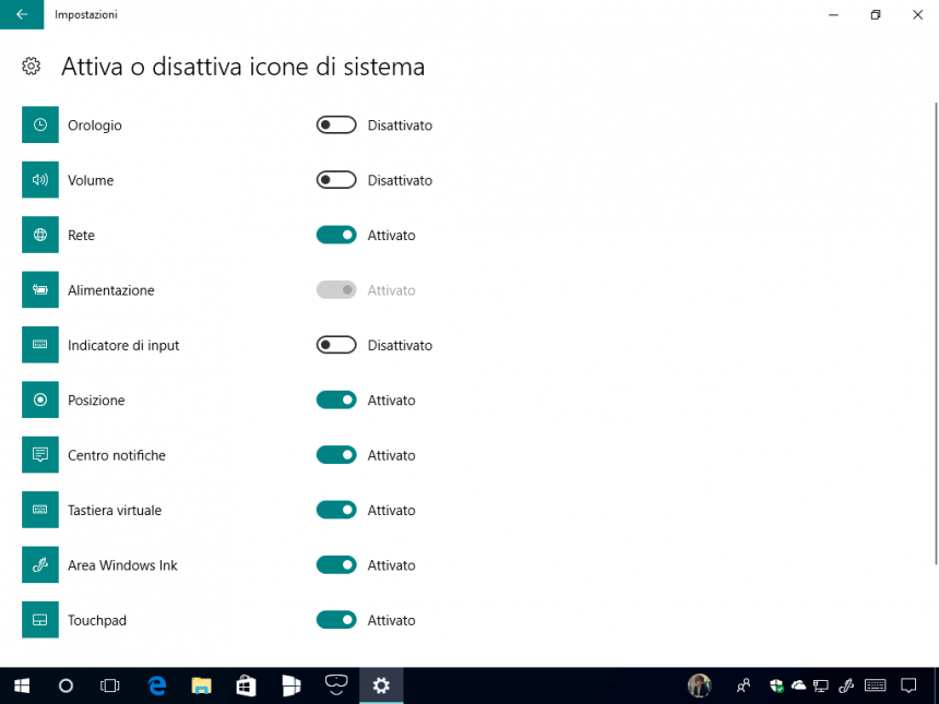 Come attivare il Touchpad virtuale sulla Taskbar di Windows 10