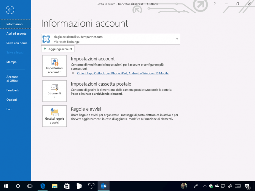SCARICA MAIL LIBERO SU OUTLOOK CON ALICE