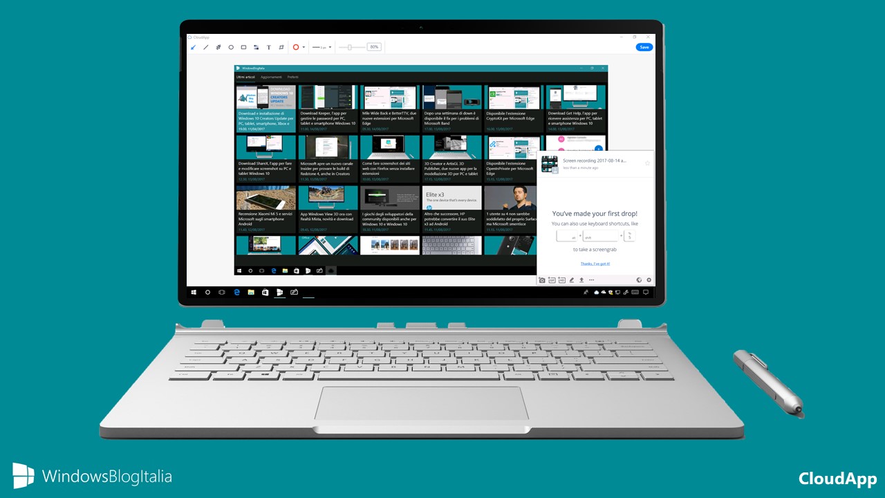 Download CloudApp, il tool per creare e modificare GIF per PC e tablet Windows 10