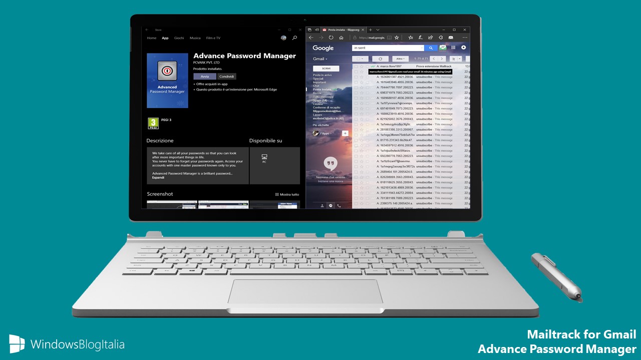Mailtrack for Gmail Advance Password Manager estensione Microsoft Edge