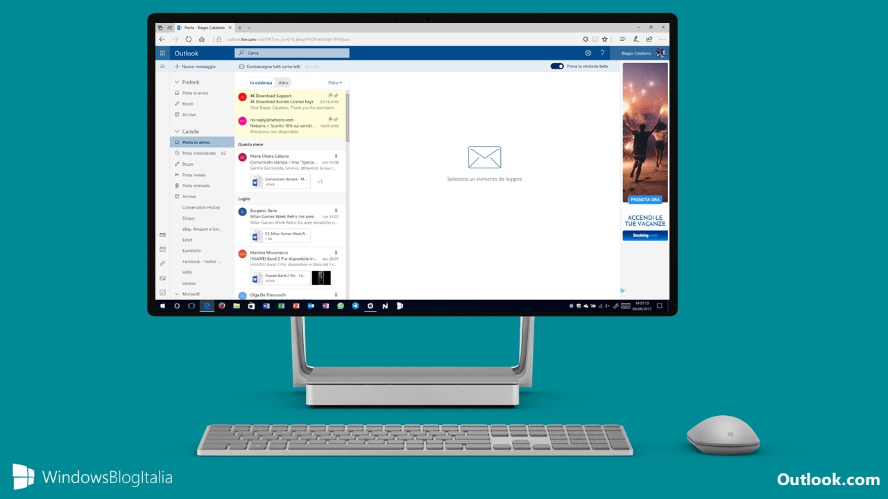 La versione beta di Outlook.com è disponibile per tutti