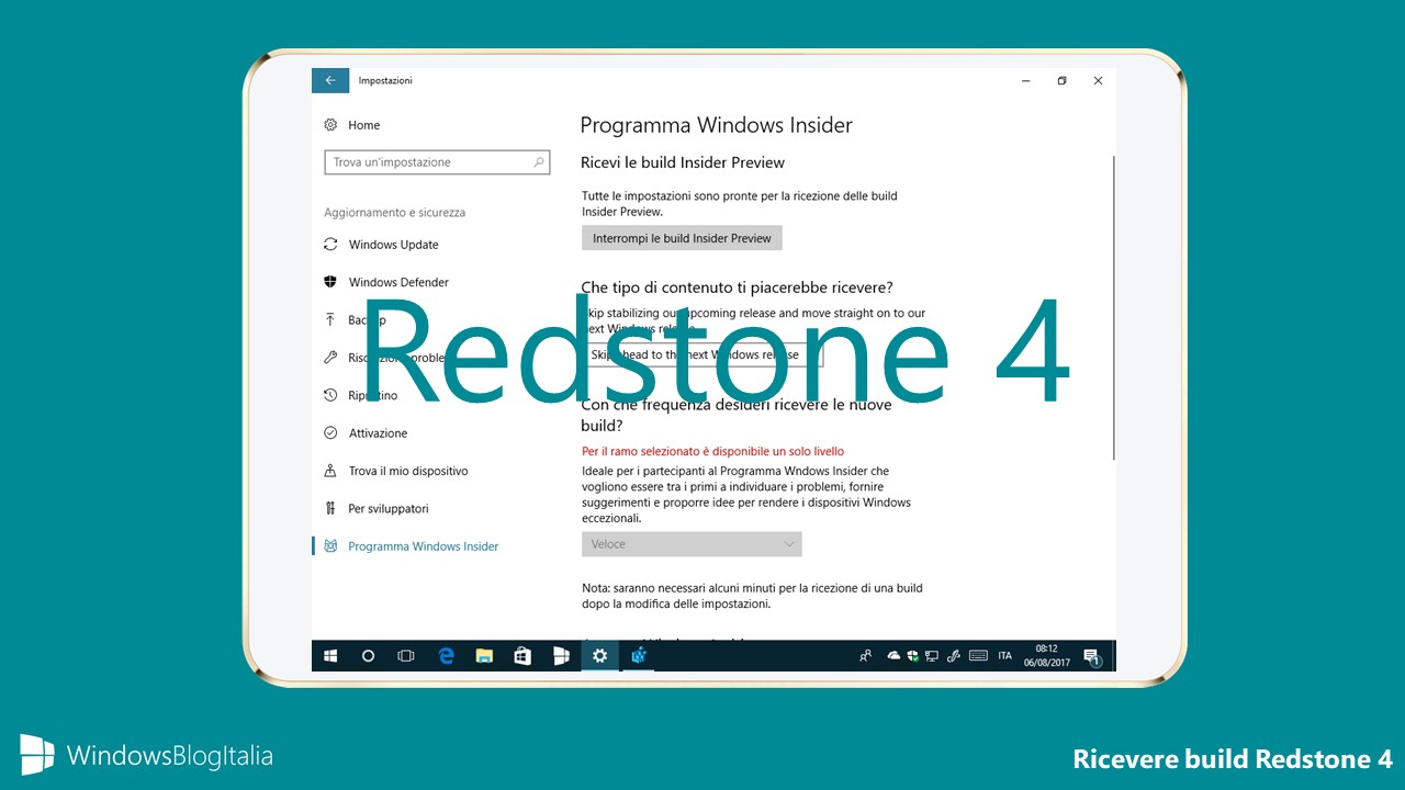 Come provare le build di Windows 10 Redstone 4 