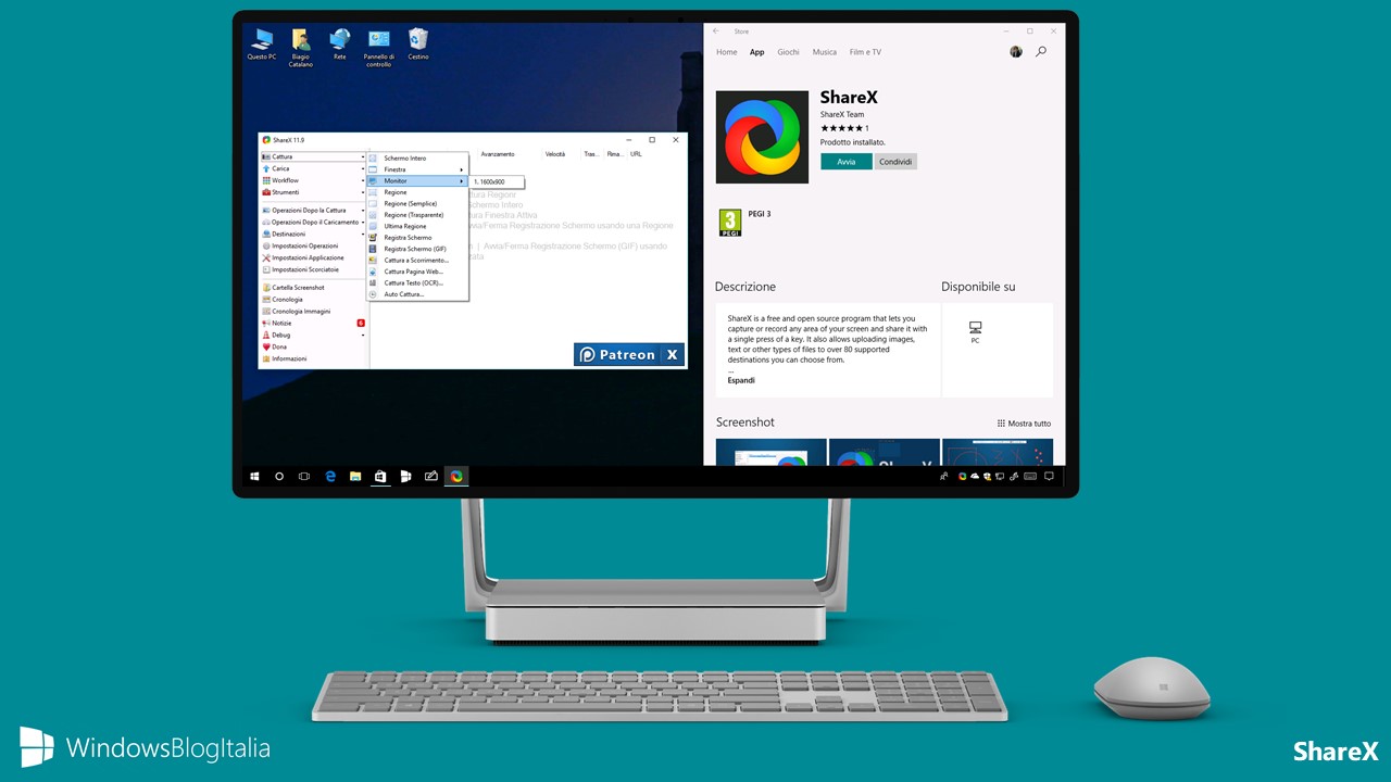 Download ShareX, l'app per eseguire e modificare screenshot per PC e tablet Windows 10