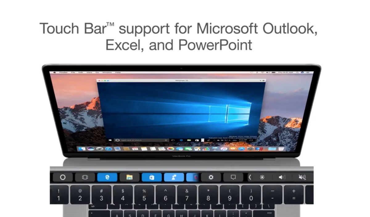 Le app di Windows 10 arrivano nella Touch Bar del nuovo MacBook