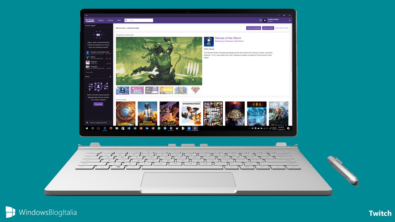 Download Twitch, l'app della piattaforma di video streaming per PC e tablet Windows