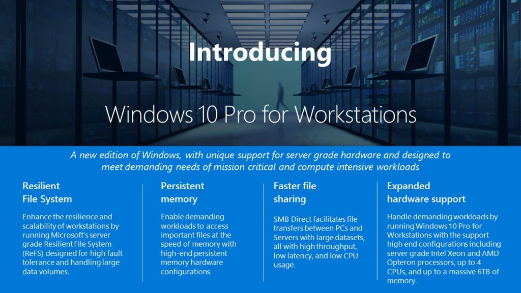 Windows 10 Pro for Workstation