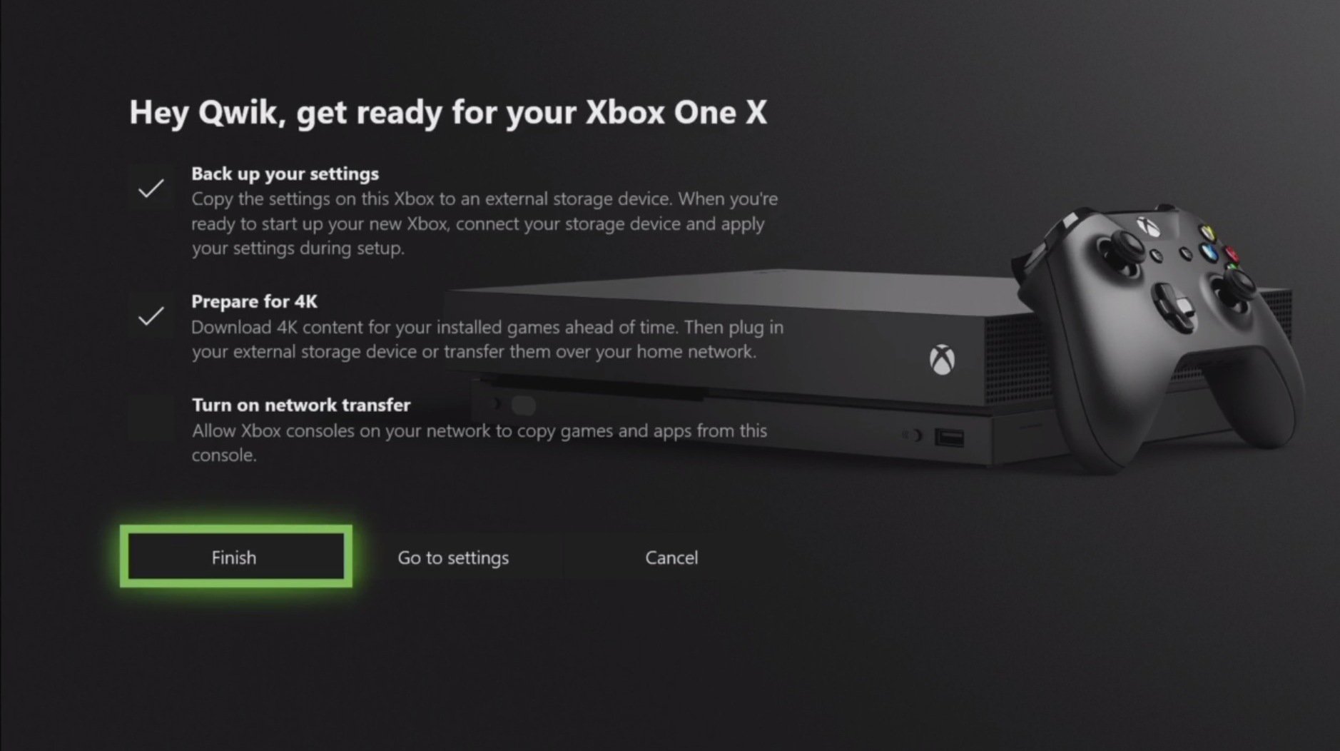 Passaggio da Xbox One