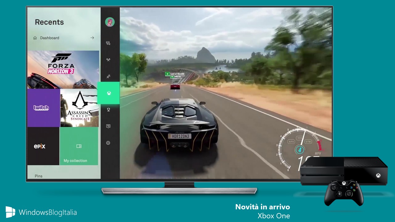 Xbox One fluent design start screen