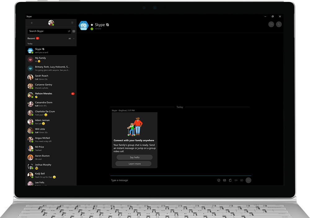 Famiglia Skype - Microsoft Account