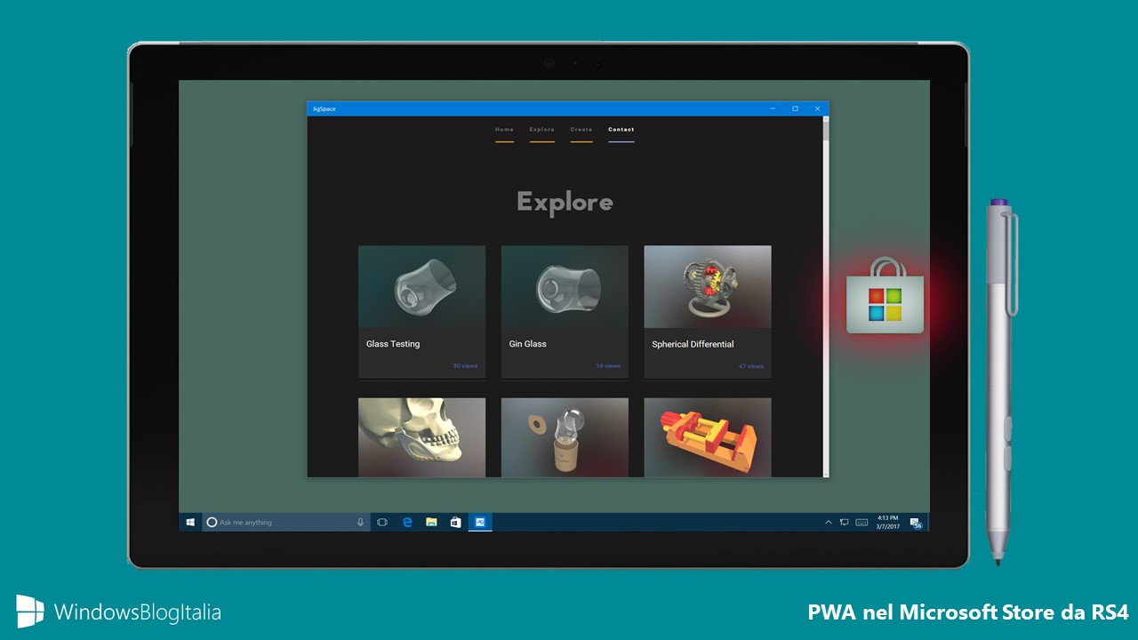 PWA Microsoft Store Windows 10 Redstone 4