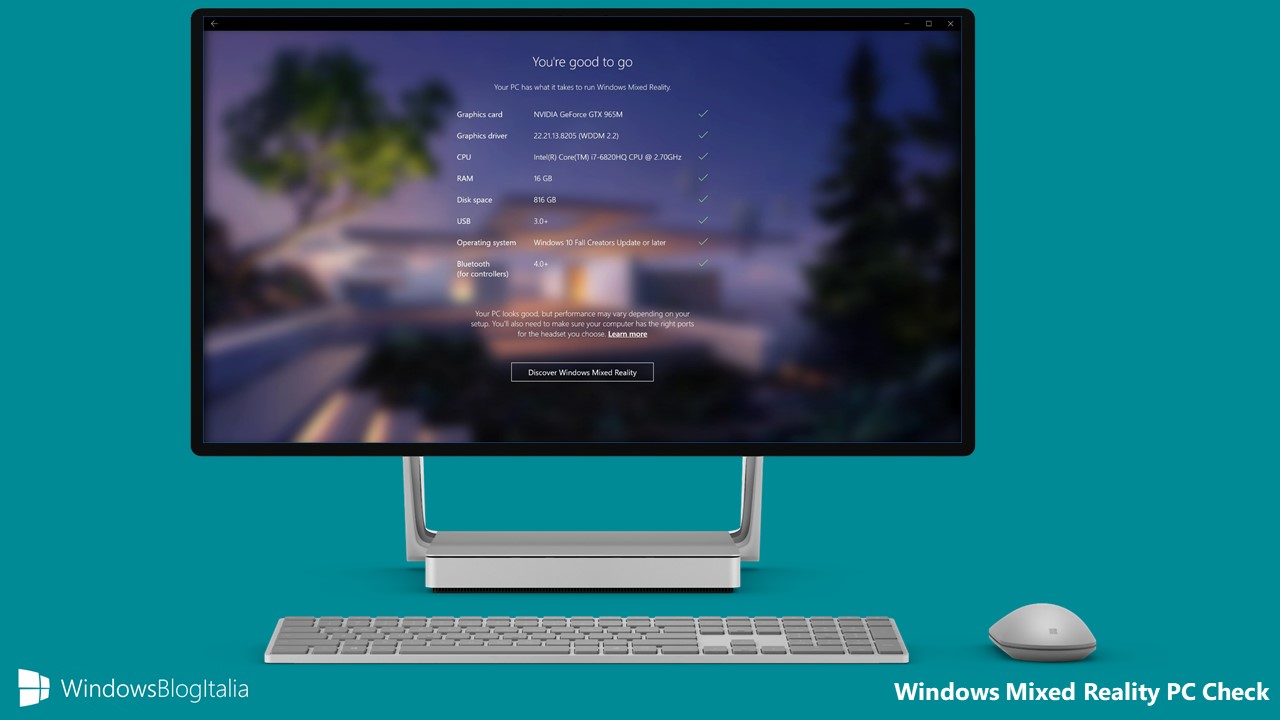 Windows Mixed Reality PC Check