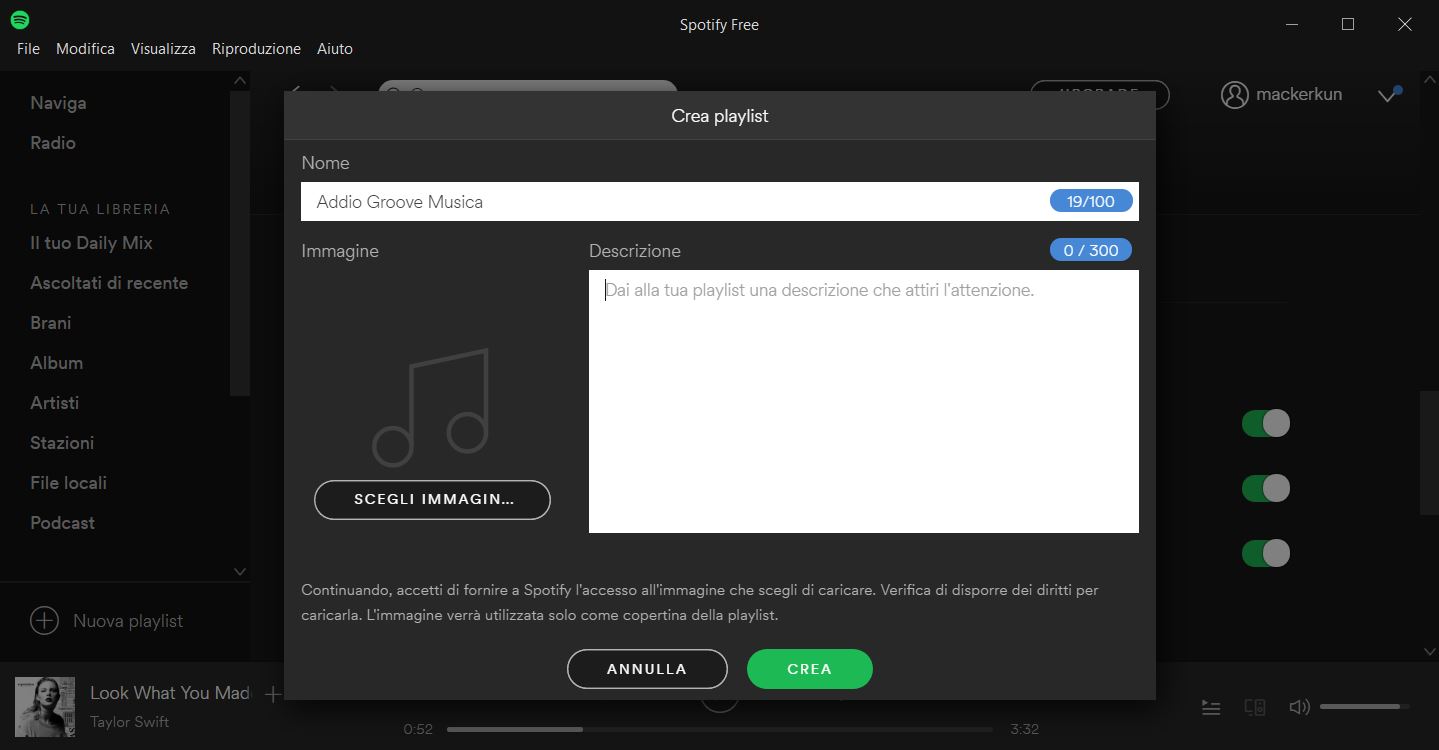 Trasferire playlist da Groove Musica a Spotify