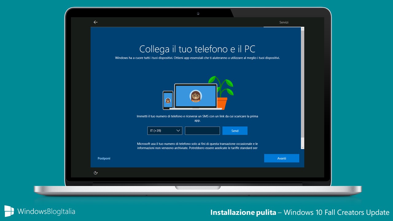 Installazione pulita di Windows 10 Fall Creators Update