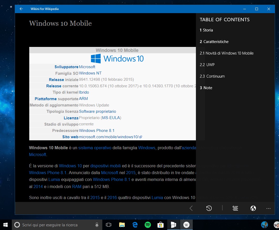 Wikini for Wikipedia app Windows 10