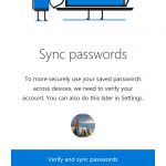 Microsoft Edge per Android sincronizzazione password 1