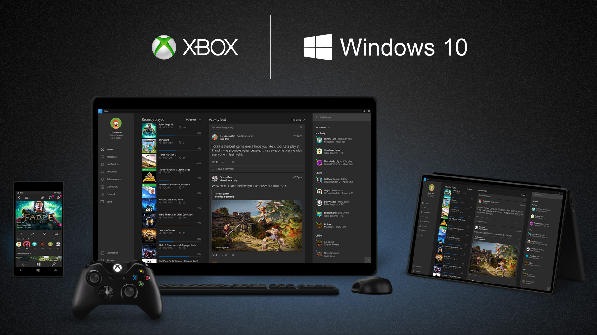 Windows 10 Xbox streaming app