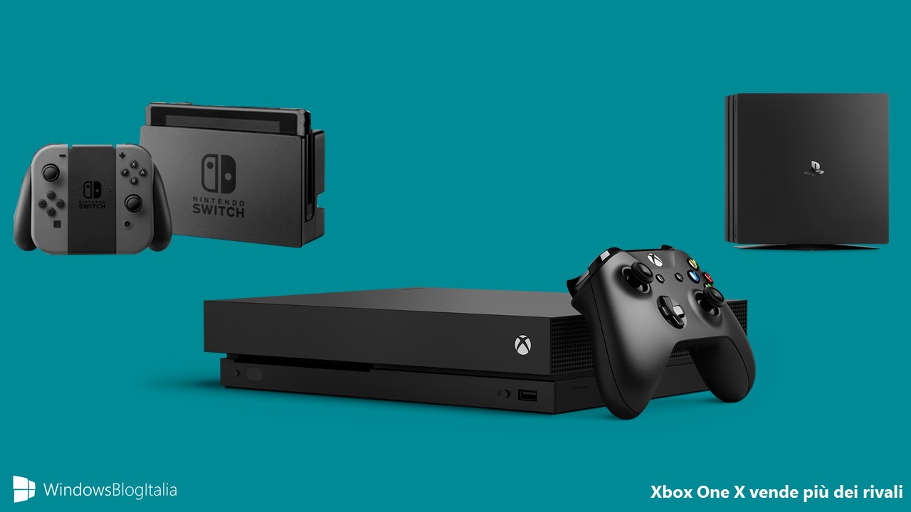 Xbox One X vendite PlayStation 4 Pro Nintendo Switch