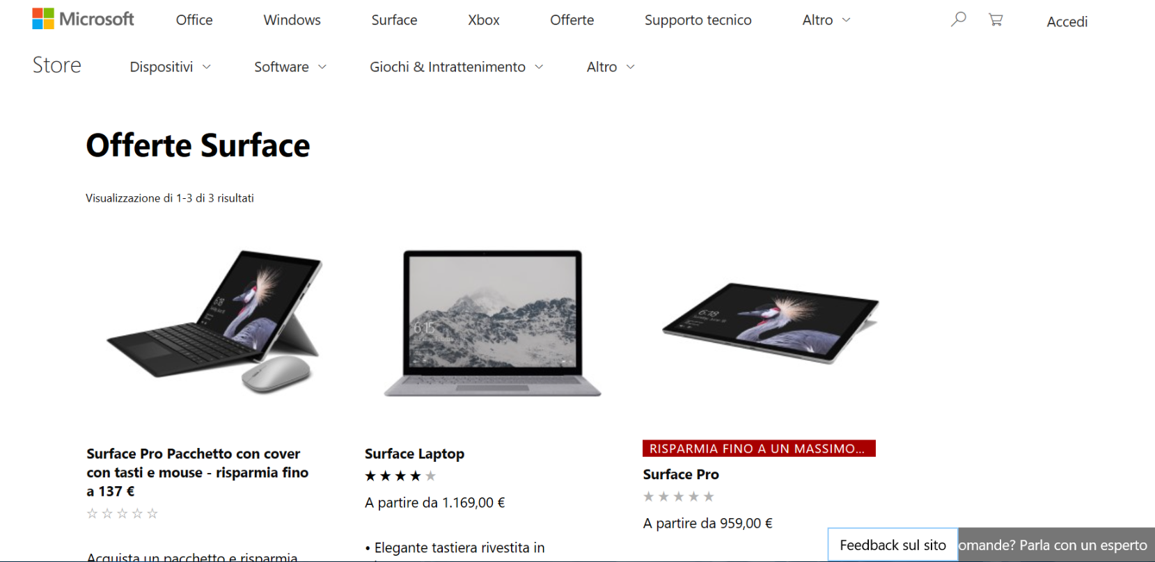 #cambiainmeglio surface offerte