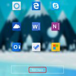 Microsoft Launcher Android 4.4 add app