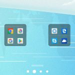 Microsoft Launcher Android 4.4 no dock
