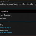 Skype Windows 10 controllo presenza