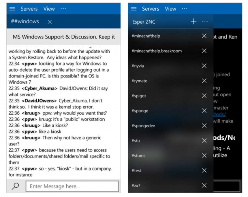 Windows Phone miglior client IRC