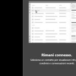 Contatti Microsoft messaggio rimani connesso