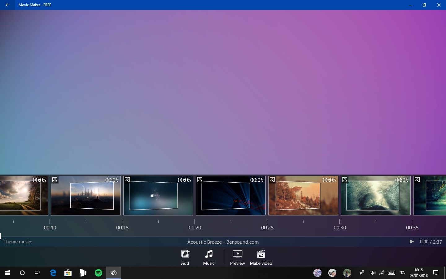 microsoft video editor windows 10 2018