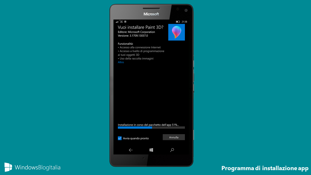 Programma di installazione app