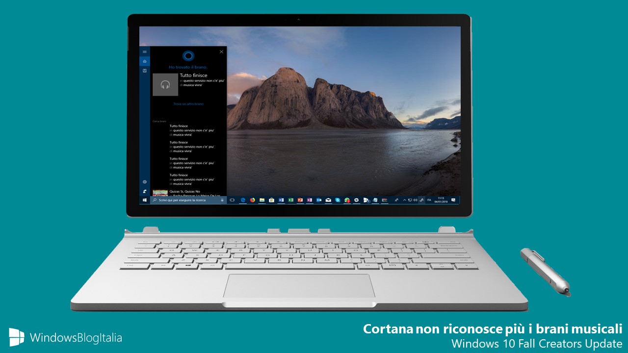 Addio al riconoscimento della musica in Cortana