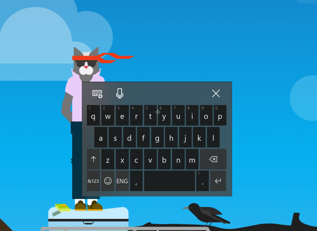 Tastiera virtuale Windows 10 sticker pack