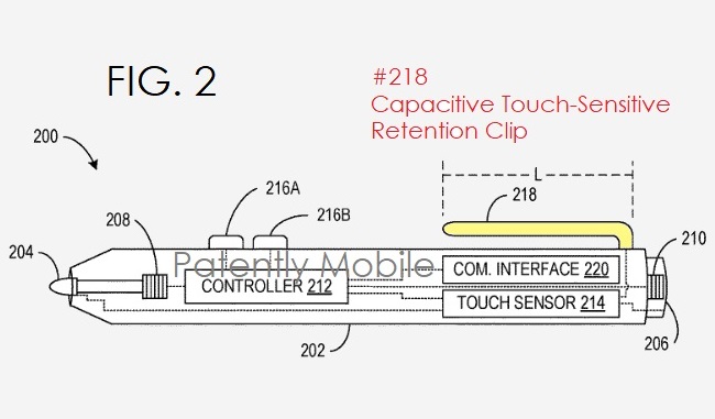 Brevetto Microsoft Smart pen clip