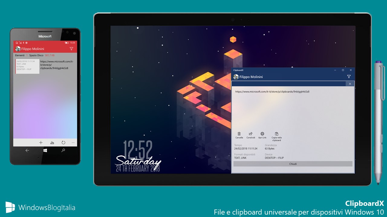 ClipboardX app Windows 10 Windows 10 Mobile