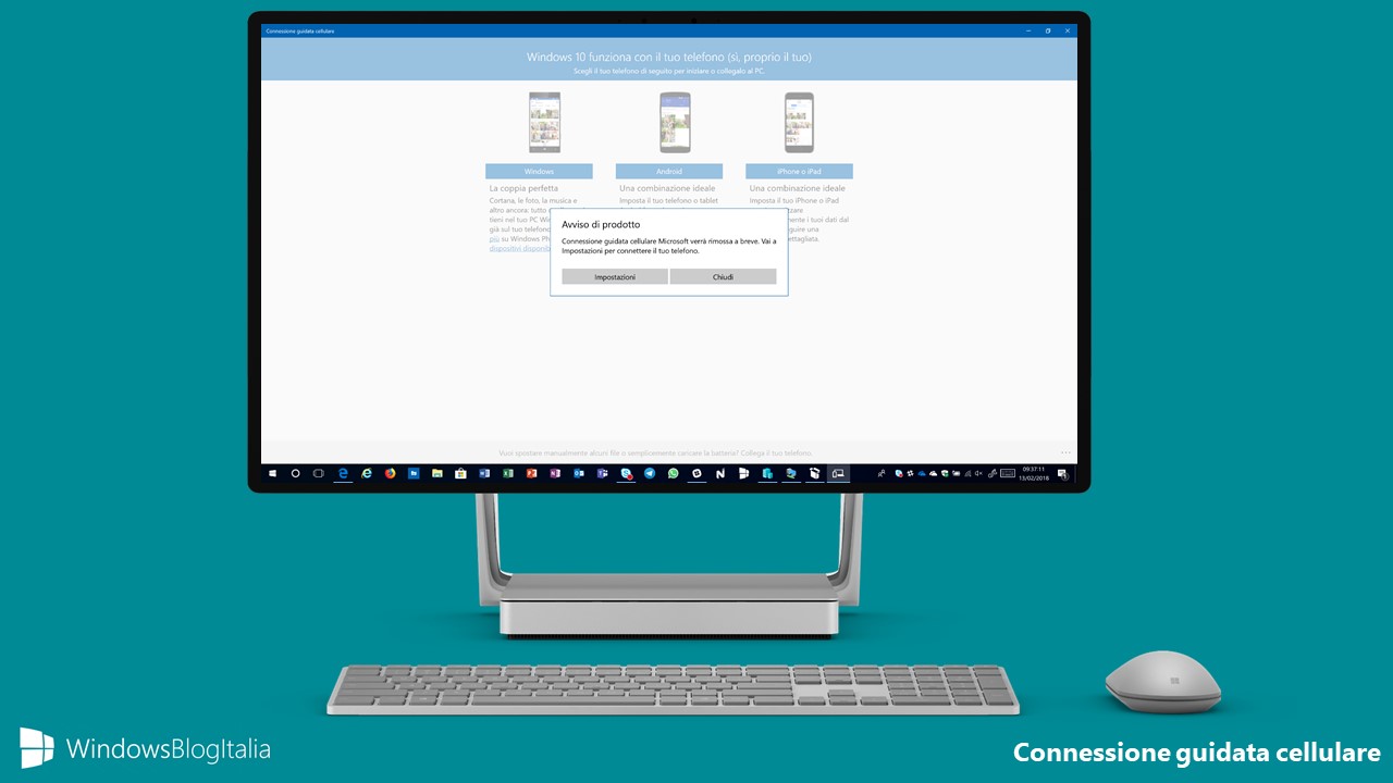 Connessione guidata cellulare Microsoft