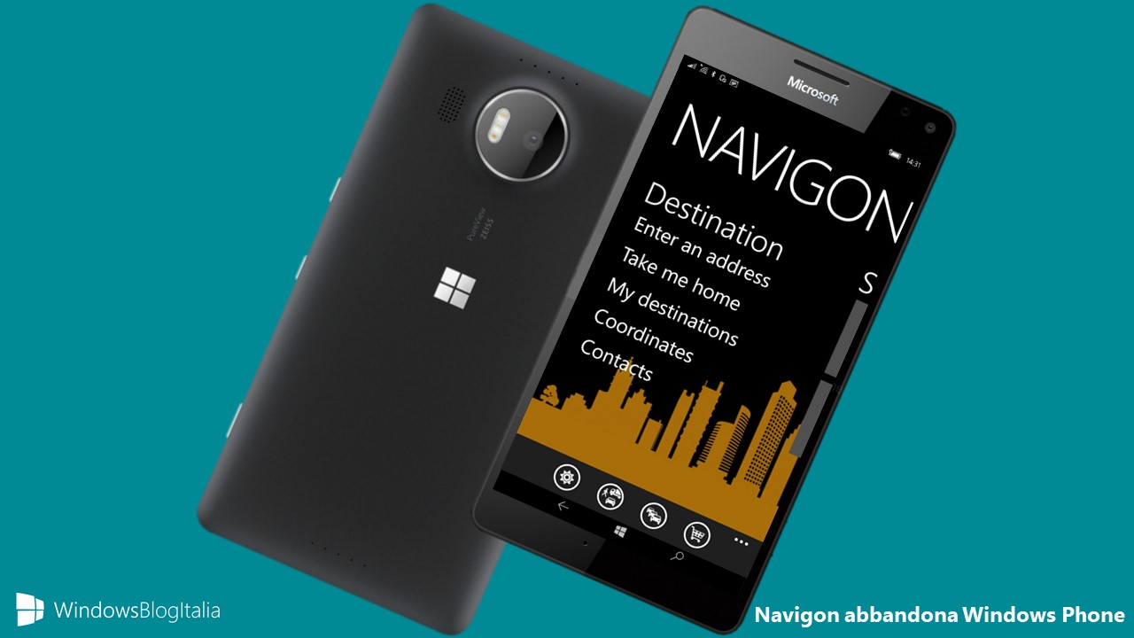 Addio a windows phone Navigon