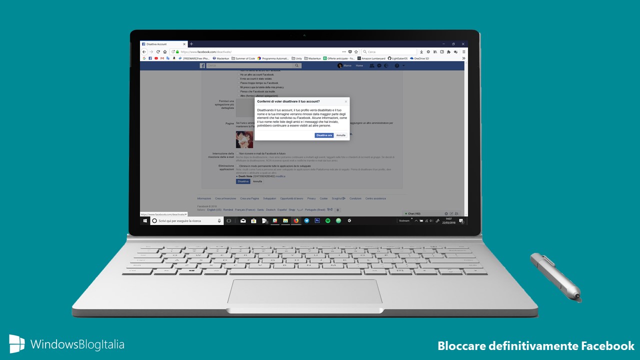Bloccare definitivamente Facebook