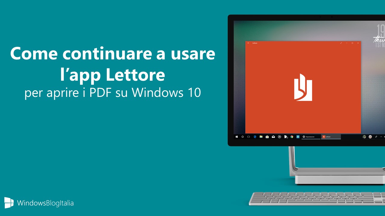 Continuare usare Lettore app Microsoft Edge PDF Windows 10