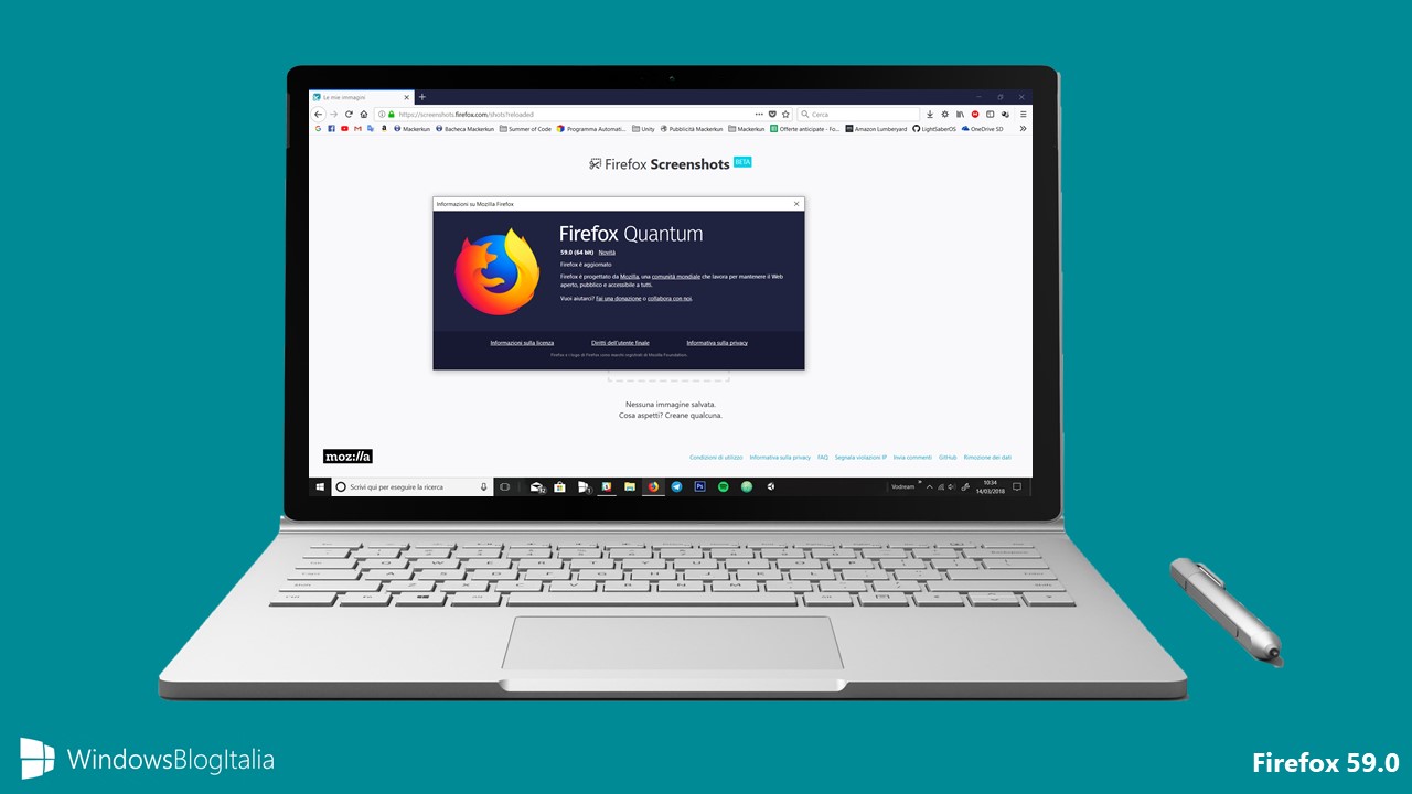 Firefox 59.0 - Novità nella gestione degli screenshot